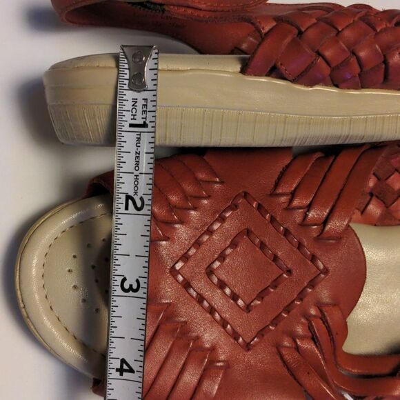 ‎Heavenly Comfort Red woven  leather sandals - Picture 7 of 10